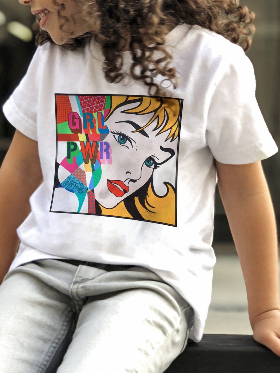 

Lovely Girl Casual Cartoon Letter Print White T-shirt