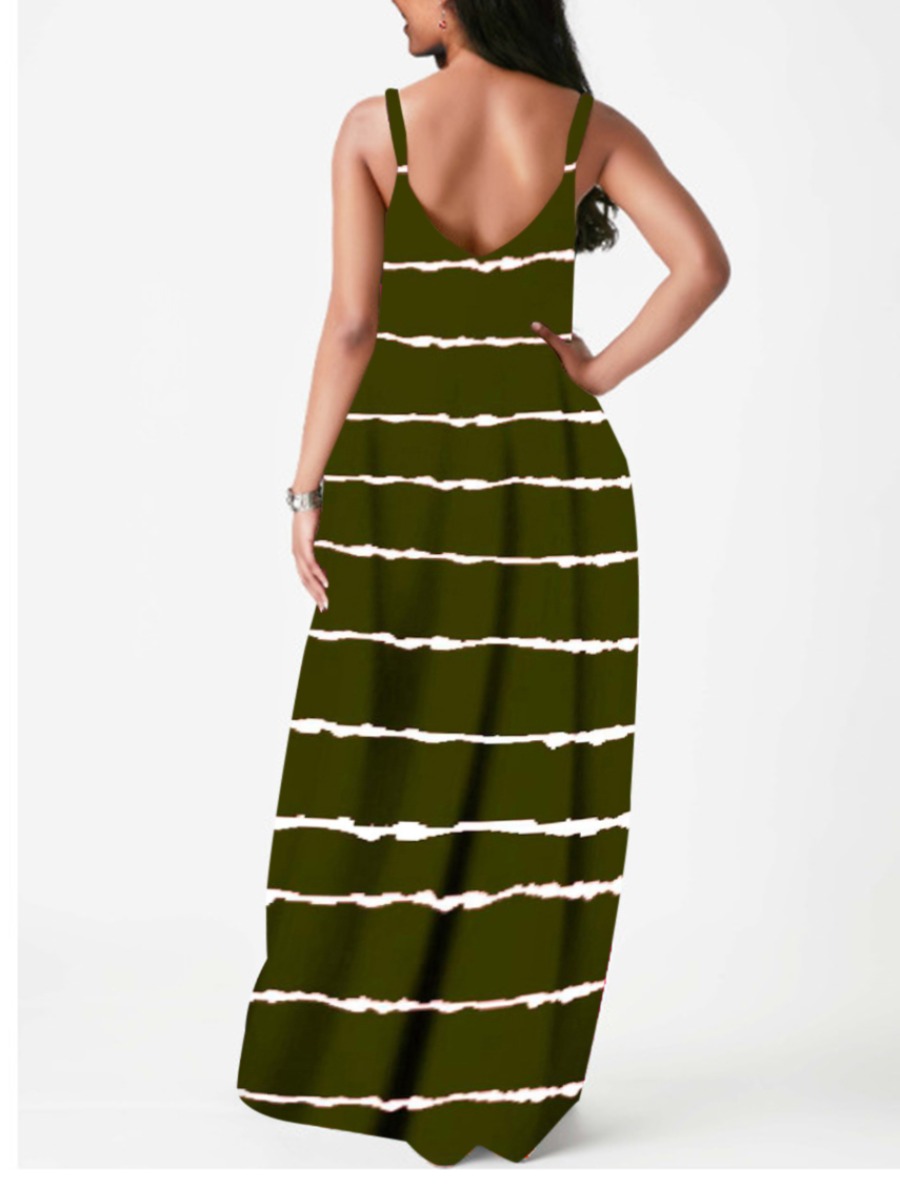 LW Plus Size Striped Cami A Line Dress