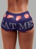 LW Lip Letter Print Shorts