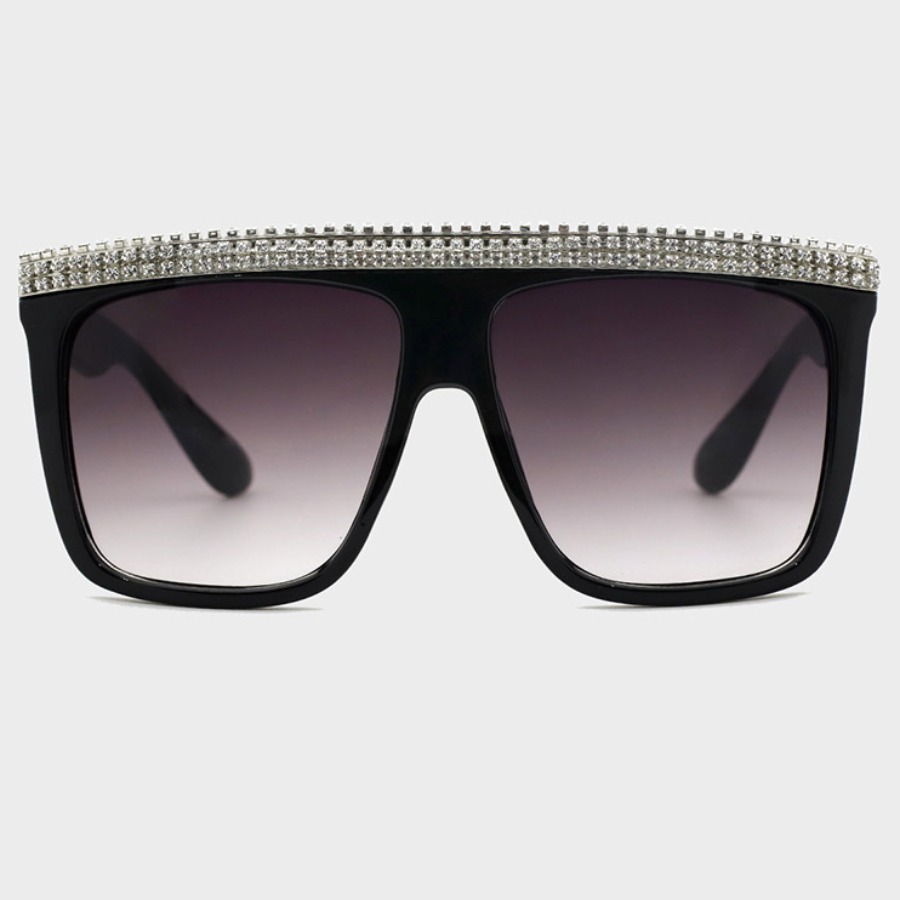 

Lovely Casual Metal Accessories Decoration Black Sunglasses