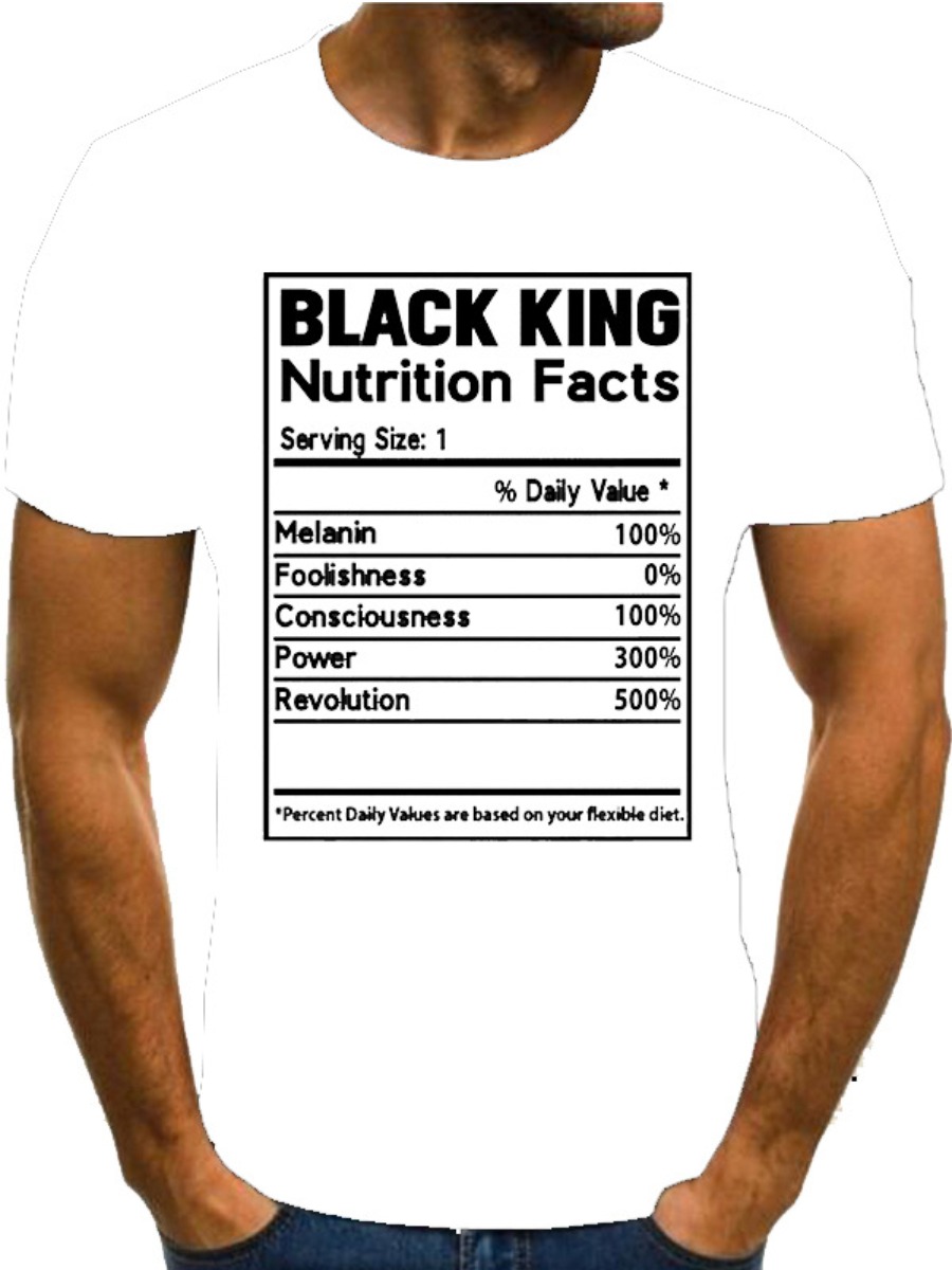 

Lovely Men Casual O Neck Letter Print White T-shirt