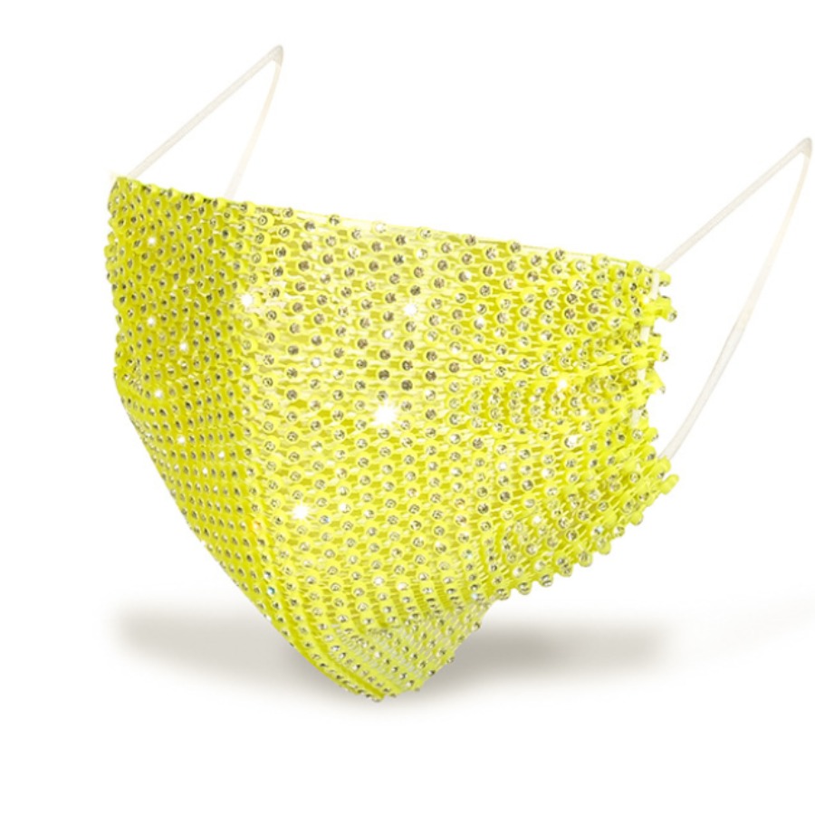 

Lovely Casual Sequined Yellow Face Mask
