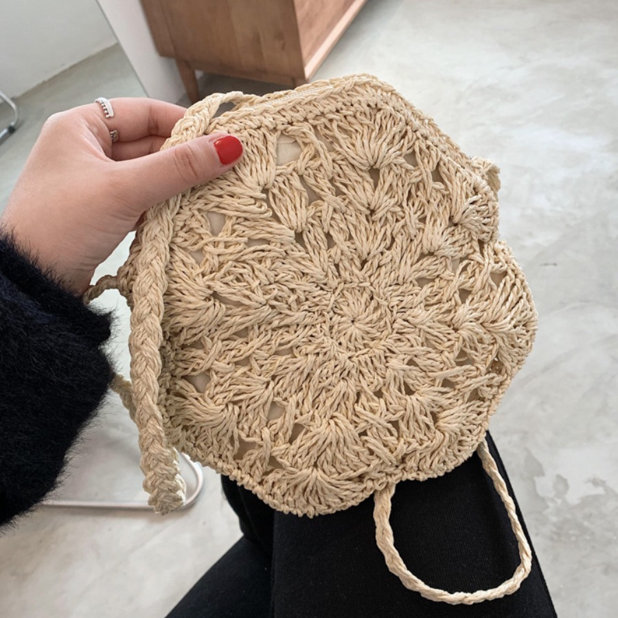 

Lovely Casual Woven Beige Crossbody Bags