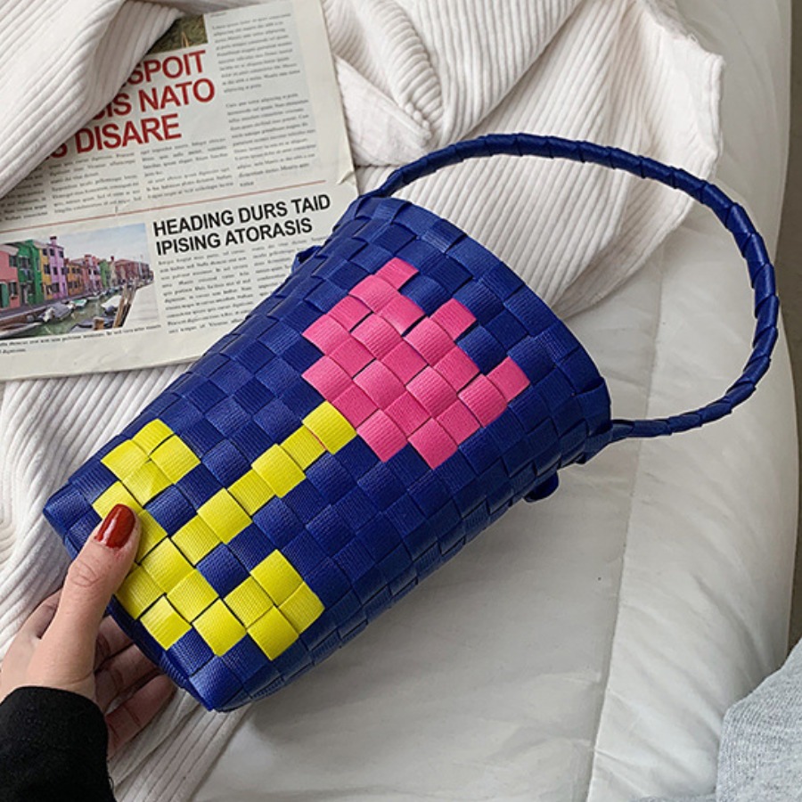 

Lovely Casual Woven Blue Crossbody Bag