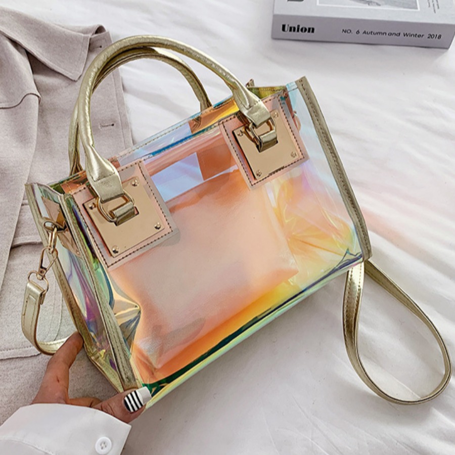 

Lovely Casual Gradient Gold Crossbody Bag