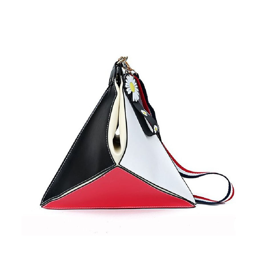 

Lovely Sweet Color-lump Floral Decoration Red Crossbody Bag