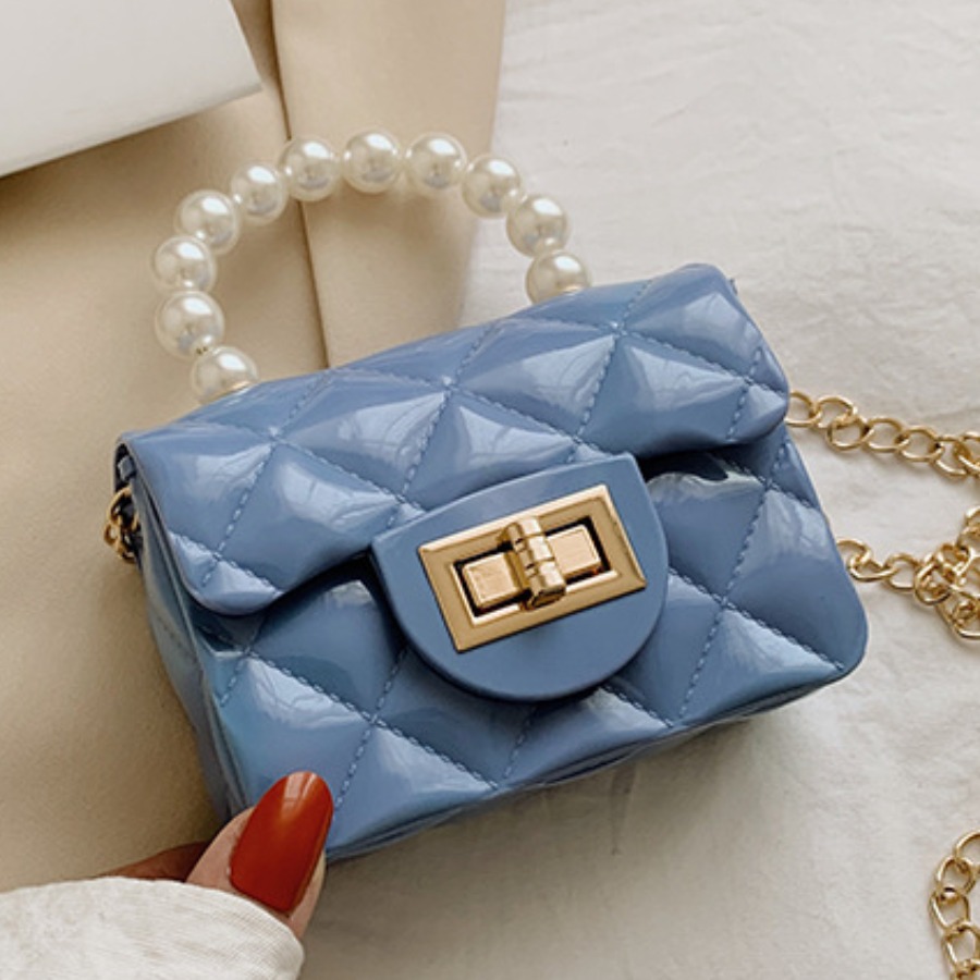 

Lovely Casual Pearl Decoration Blue Crossbody Bags