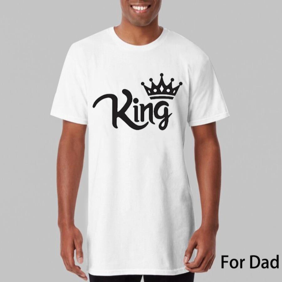 

Lovely Casual O Neck Crown Letter Print Dad T-shirt, Men