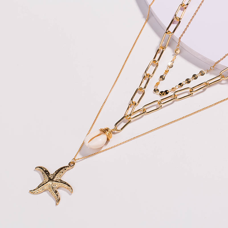 

Lovely Sweet Sea Animal Gold Multilayer Necklace