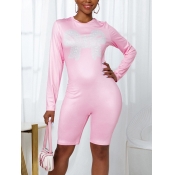 LW Bow tie Decoration Print Romper