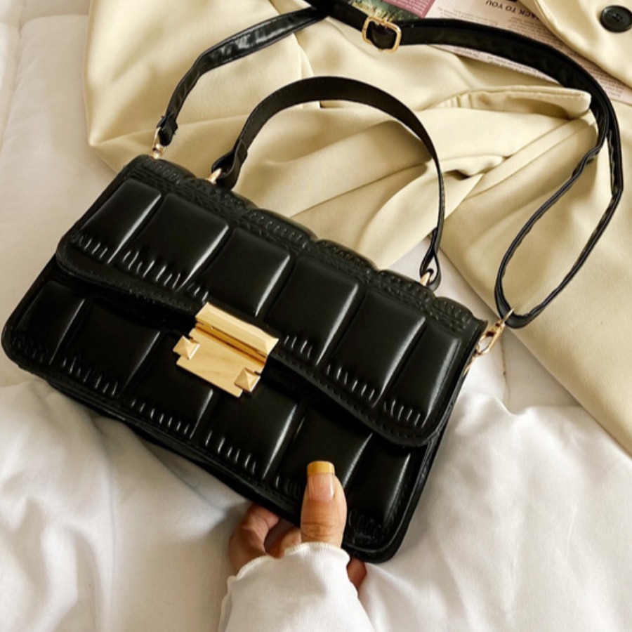 

Lovely Street Metal Accessories Decoration Black Crossbody Bags