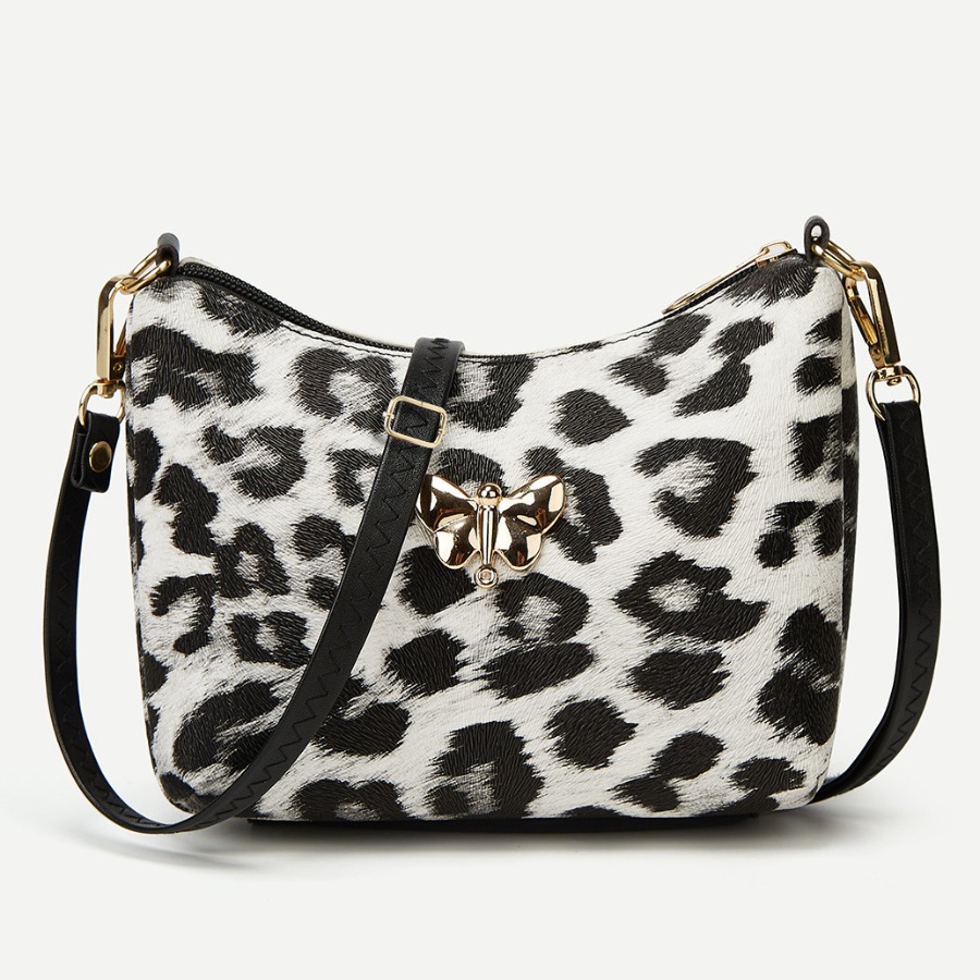 

LW Casual Leopard Print Butterfly Decoration Crossbody Bags