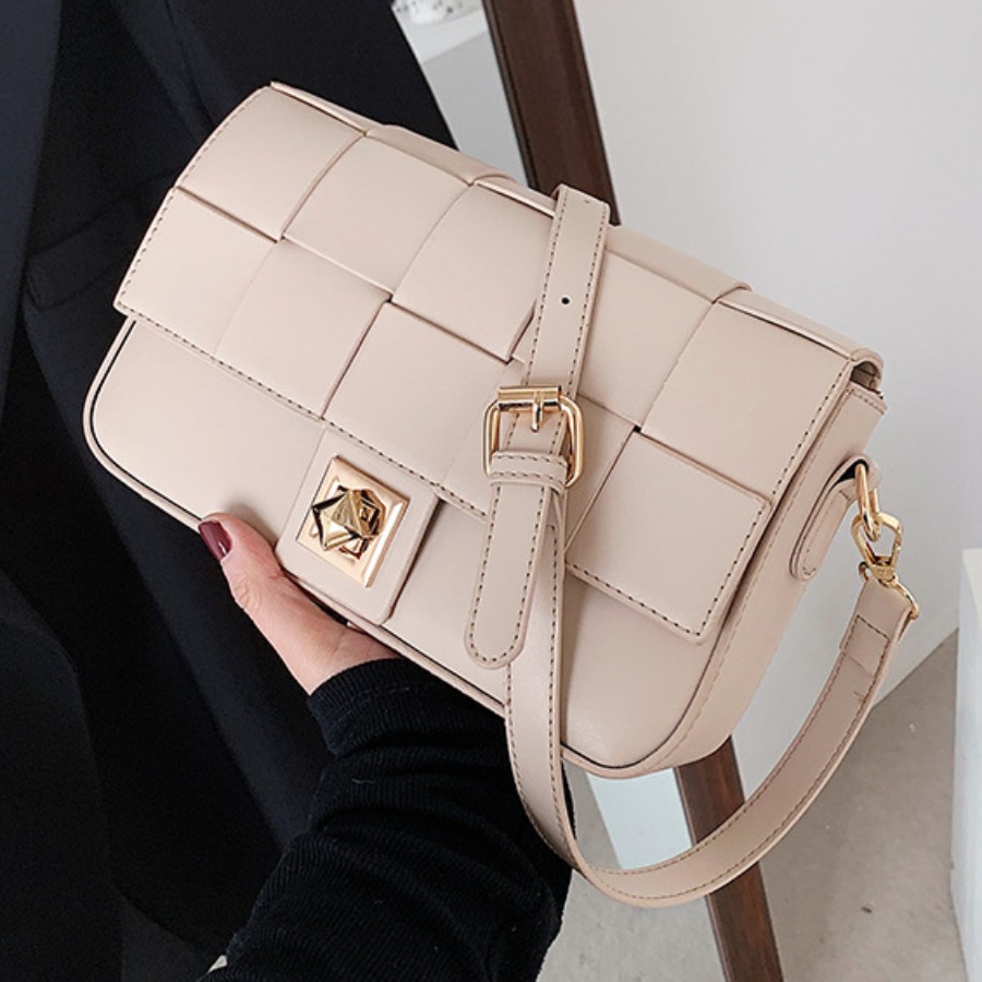 

Lovely Business Metal Accessories Decoration Khaki Crossbody Bags