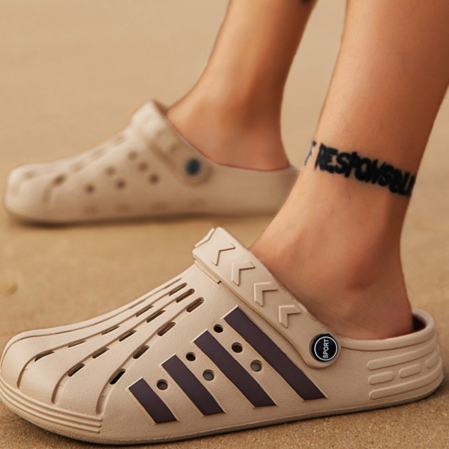 

Lovely Casual Hollow-out Khaki Slippers