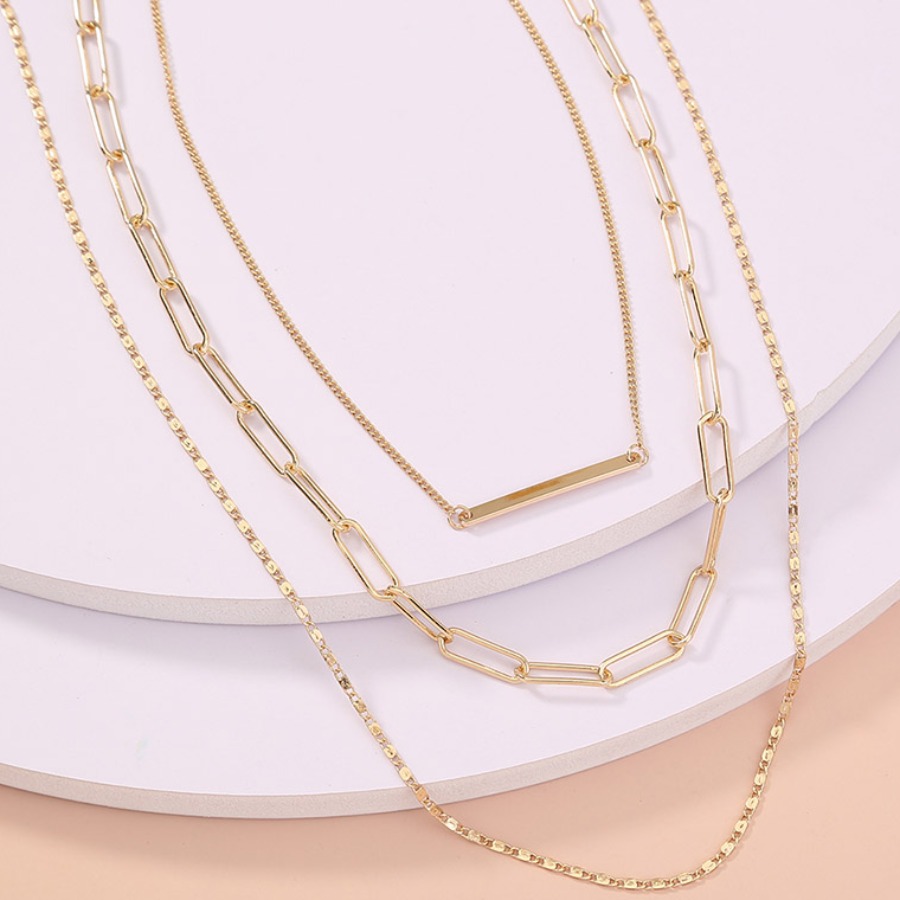 

Lovely Casual Hollow-out Gold Multilayer Necklace
