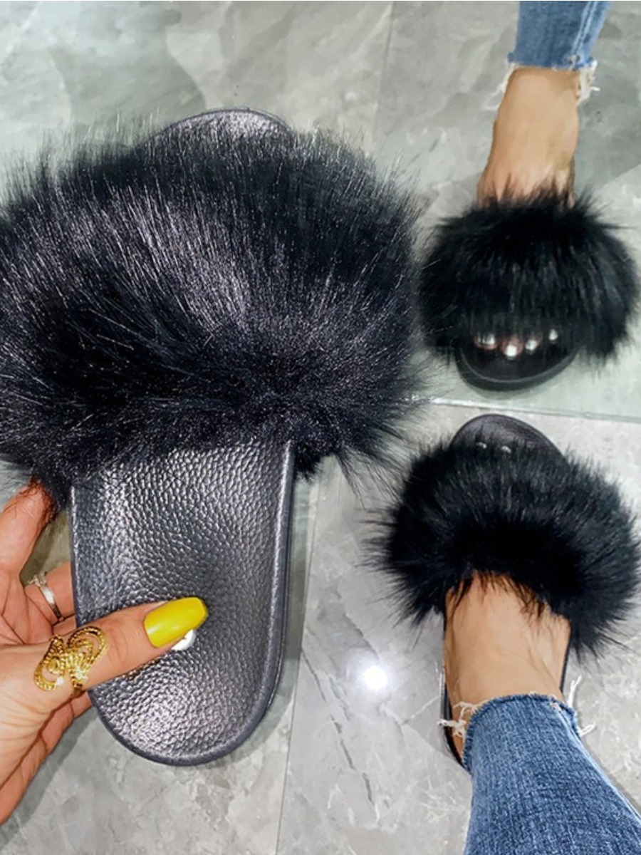 

LW Casual Tassel Design Black Slippers