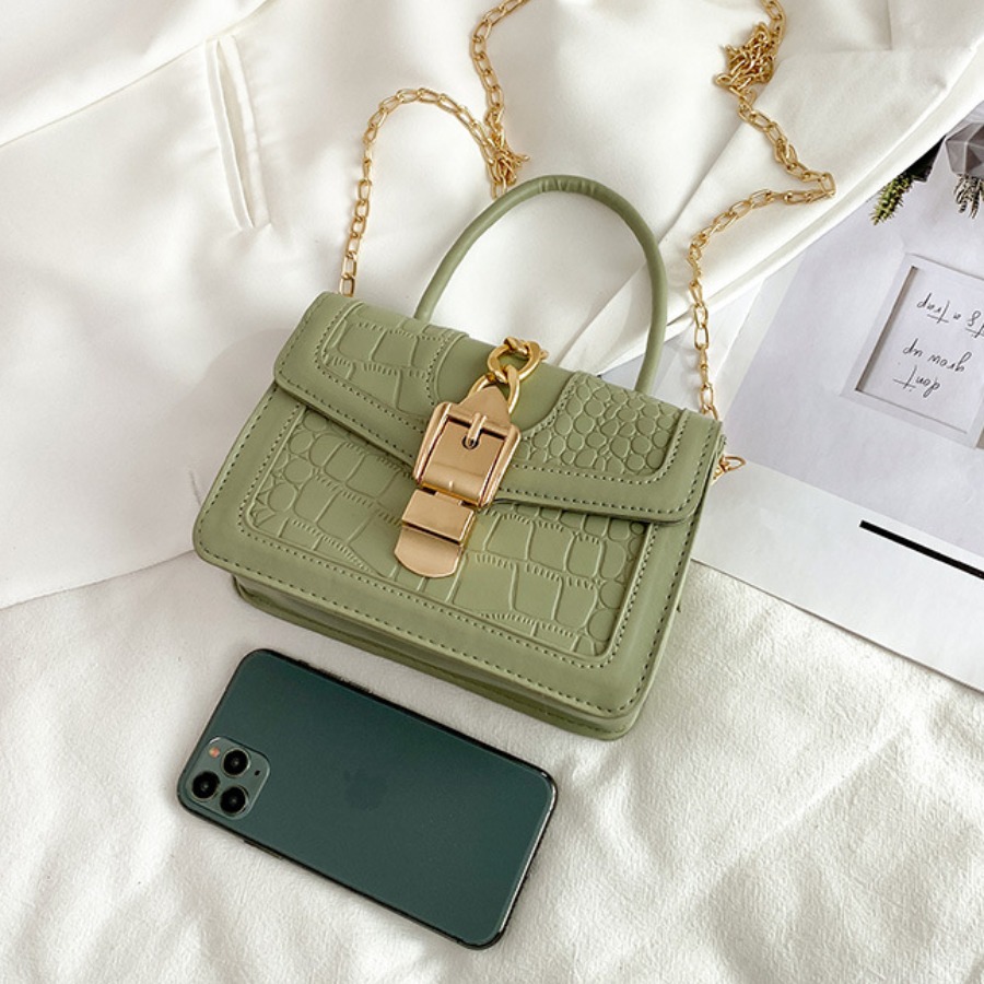 

Lovely Casual Chain Decoration Green Crossbody Bags