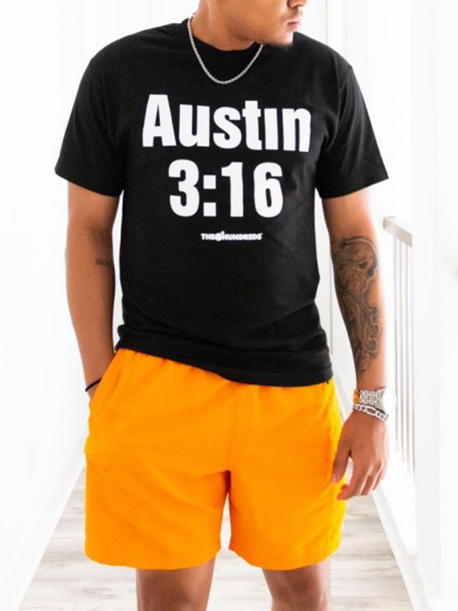 

Lovely Men Casual Letter Print Drawstring Black Two Piece Shorts Set
