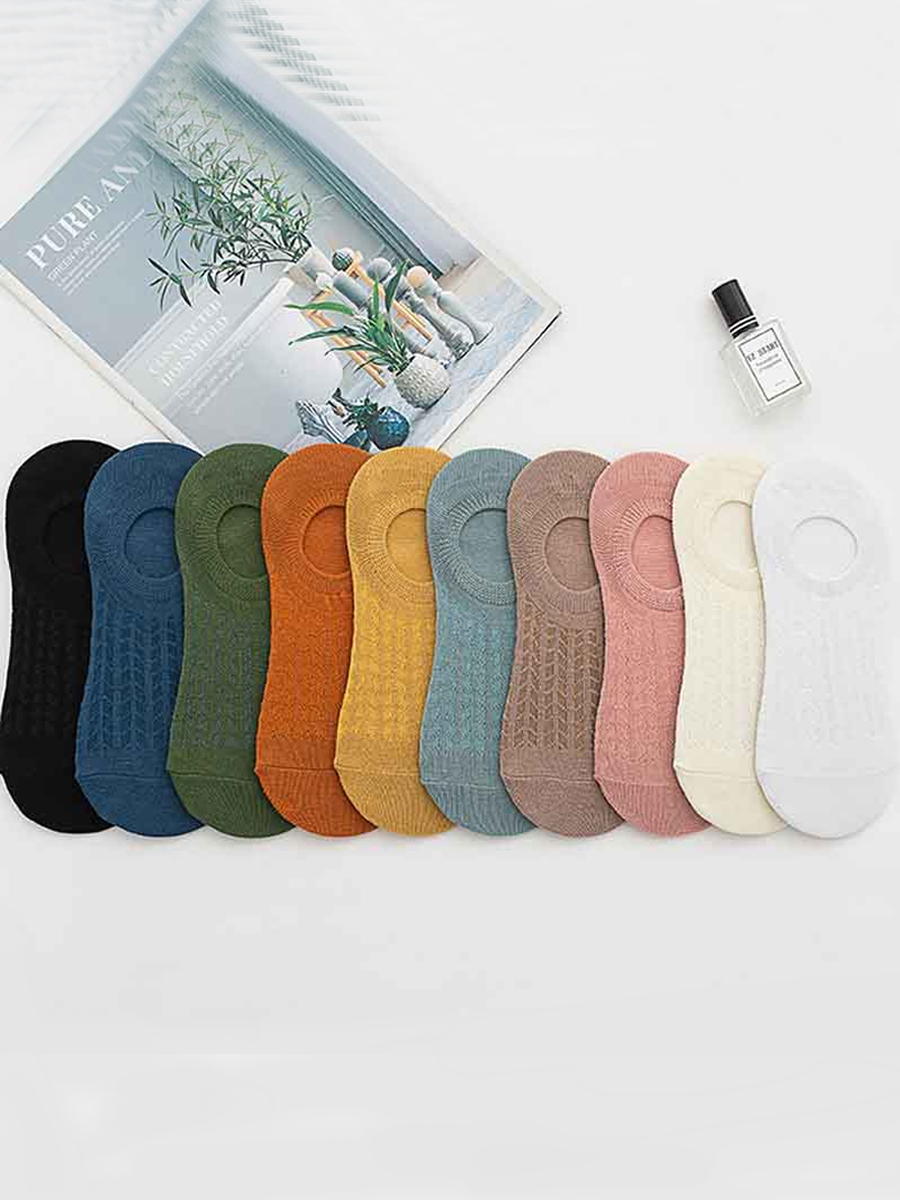 

LW COTTON 10-pair Casual Knit Multicolor Socks (Mixed Colors), Multi
