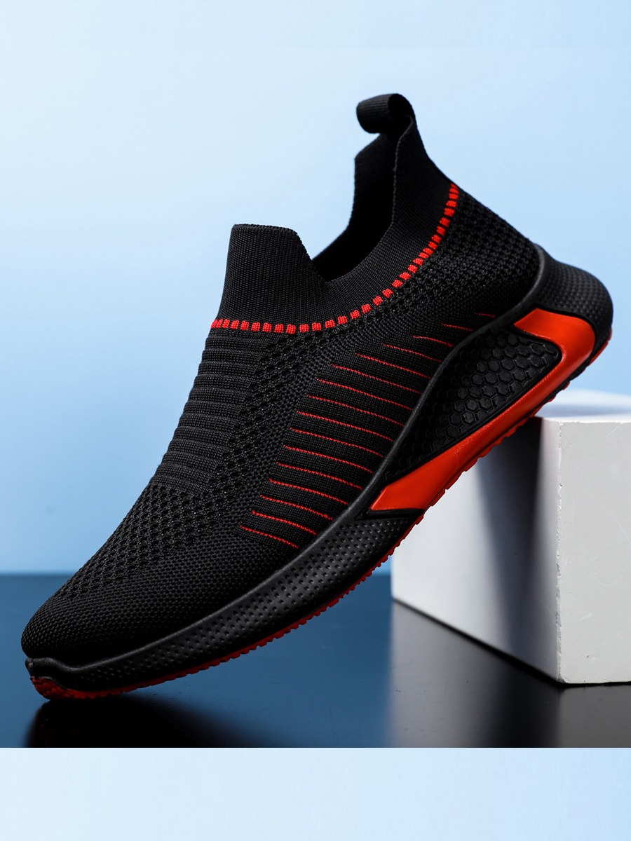 

Lovely Men Sporty Patchwork Black Sneakers
