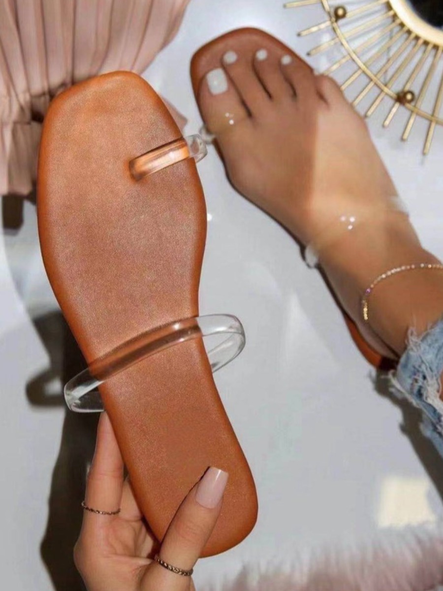 

LW Casual Square-toe Brown Slippers
