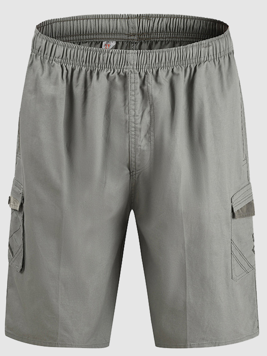 

Lovely Men Casua Mid Waist Side Pocket Light Grey Shorts