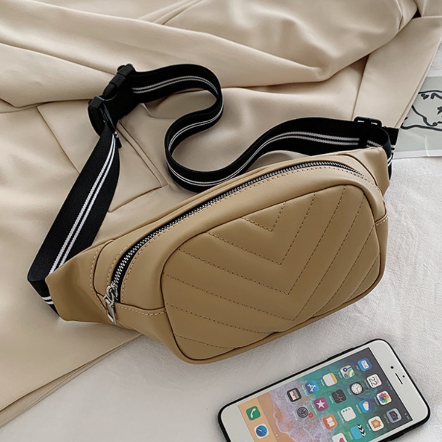 

LW Street Striped Strap Light Tan Bum Bags
