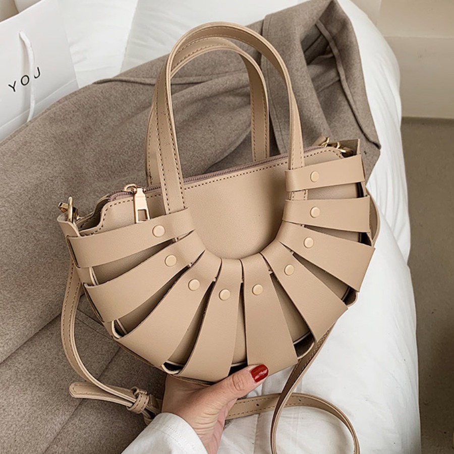 

LW Street Hollow-out Light Tan Crossbody Bag