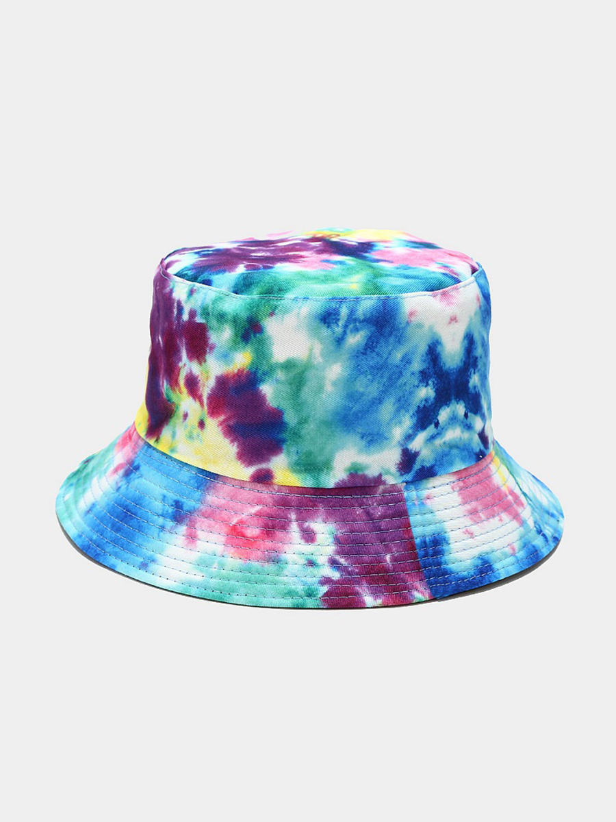 

LW COTTON Casual Tie-dye Blue Hat