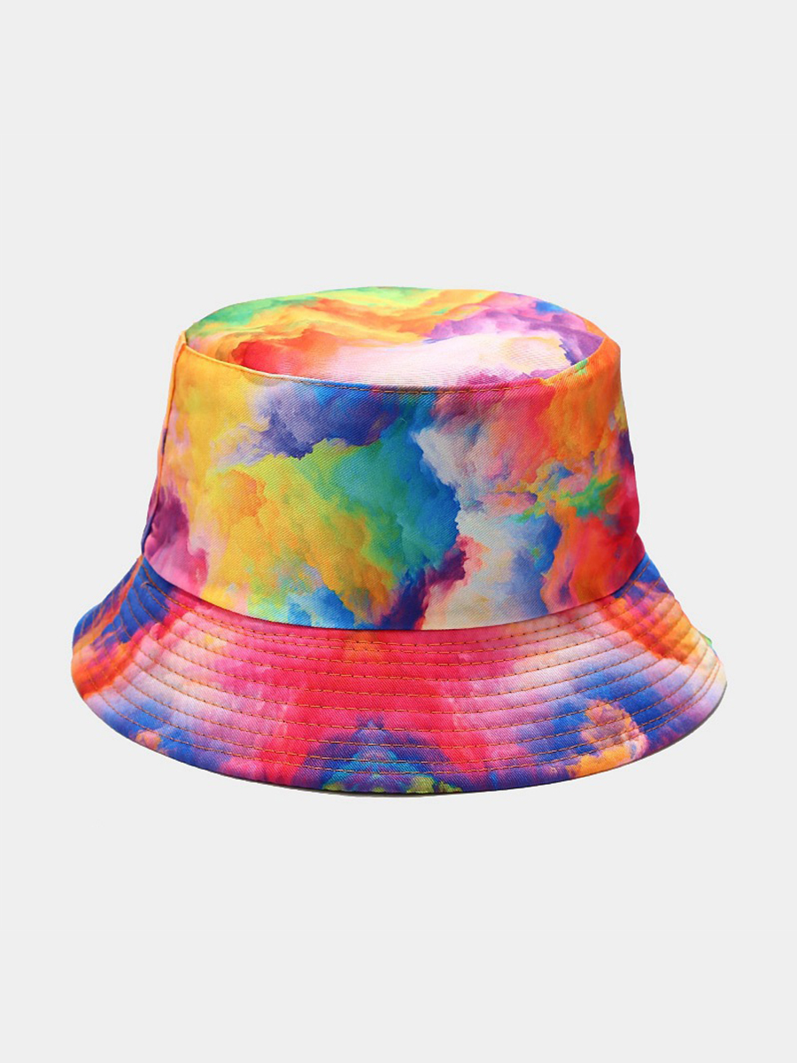 

LW COTTON Casual Tie-dye Multicolor Hat, Multi