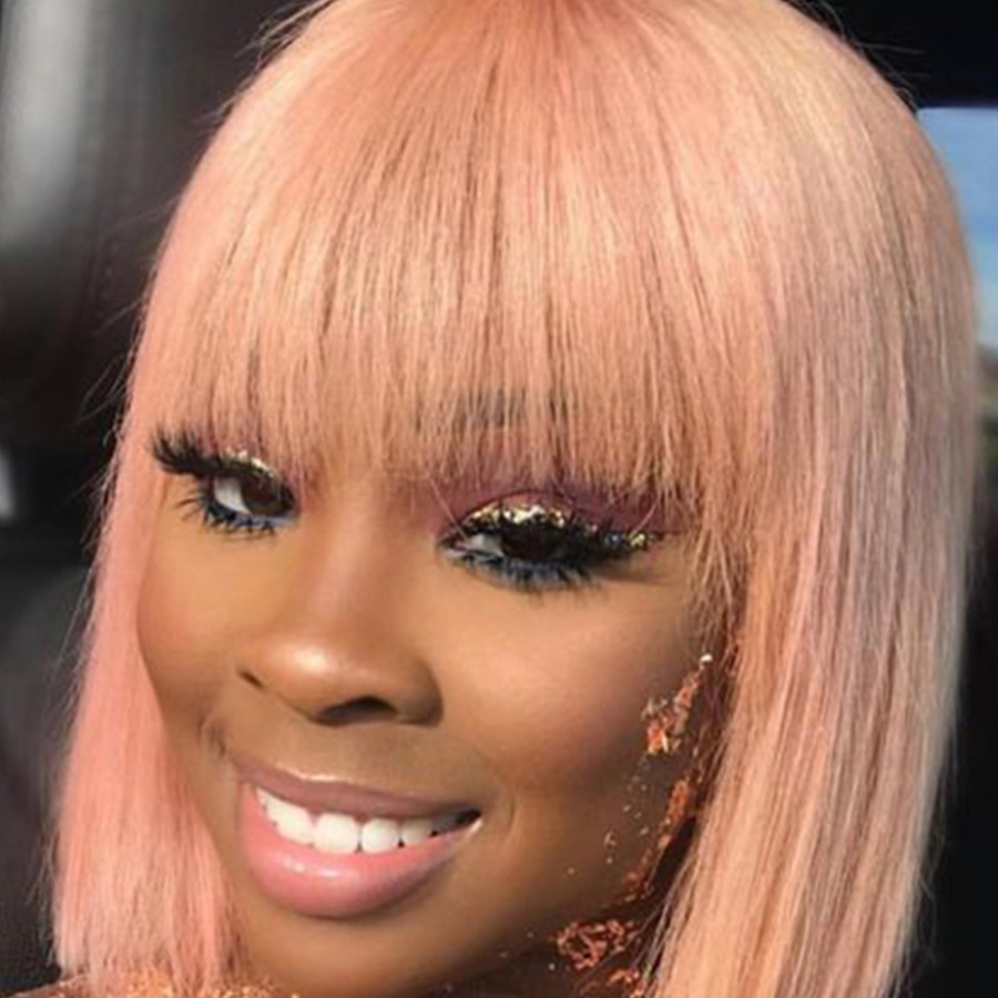 

Lovely Street Clavicle Pink Wig