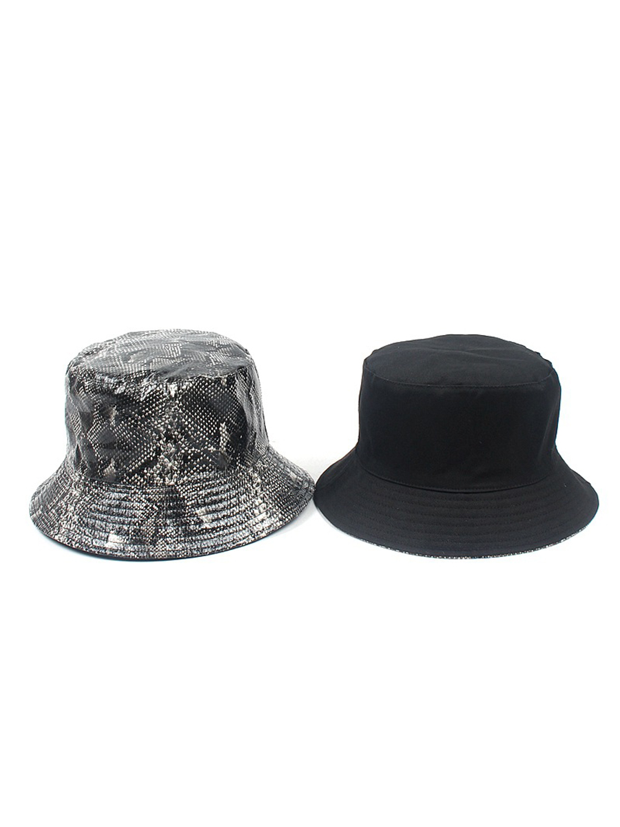 Lovely Casual Cobra Print Black Hat