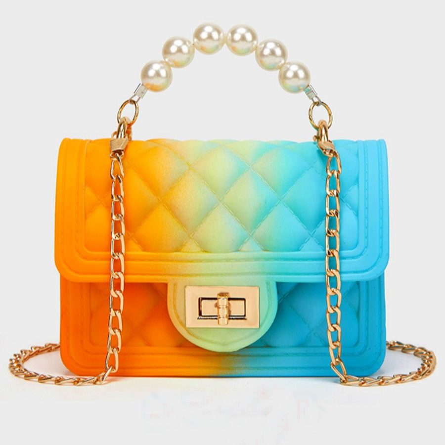 

LW Street Gradient Pearl Decoration Croci Crossbody Bags
