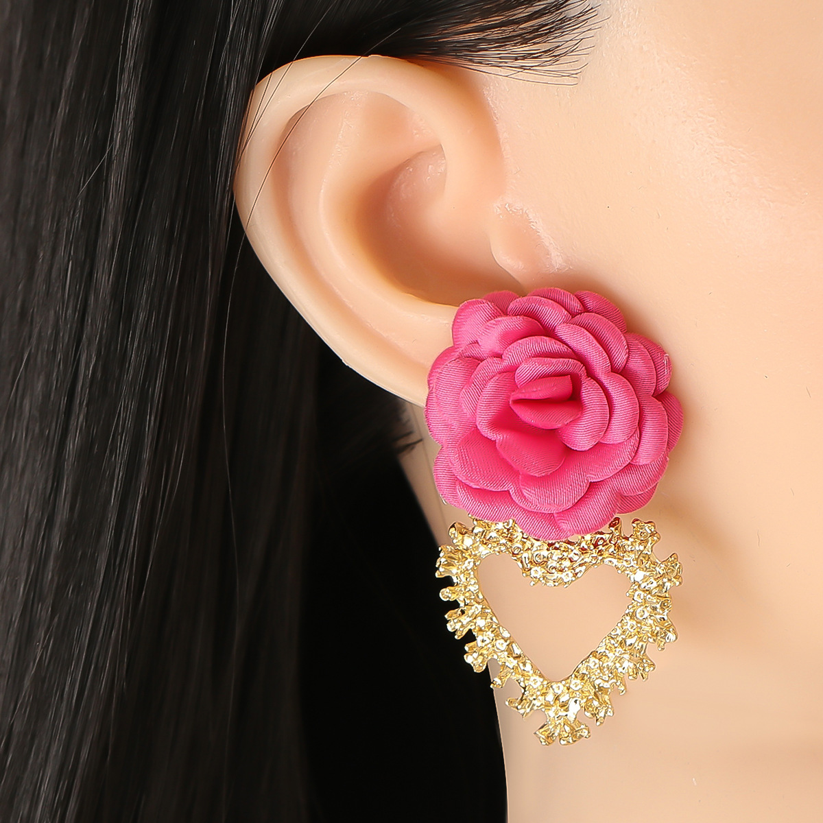 

LW Sweet Floral Decoration Rose Earring