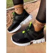 LW Sporty Lace-up Black Sneakers