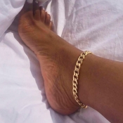 LW Casual Hollow-out Gold Anklet