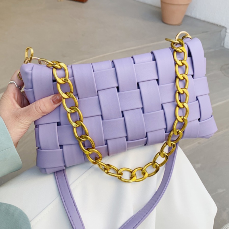 

LW Casual Woven Purple Crossbody Bag