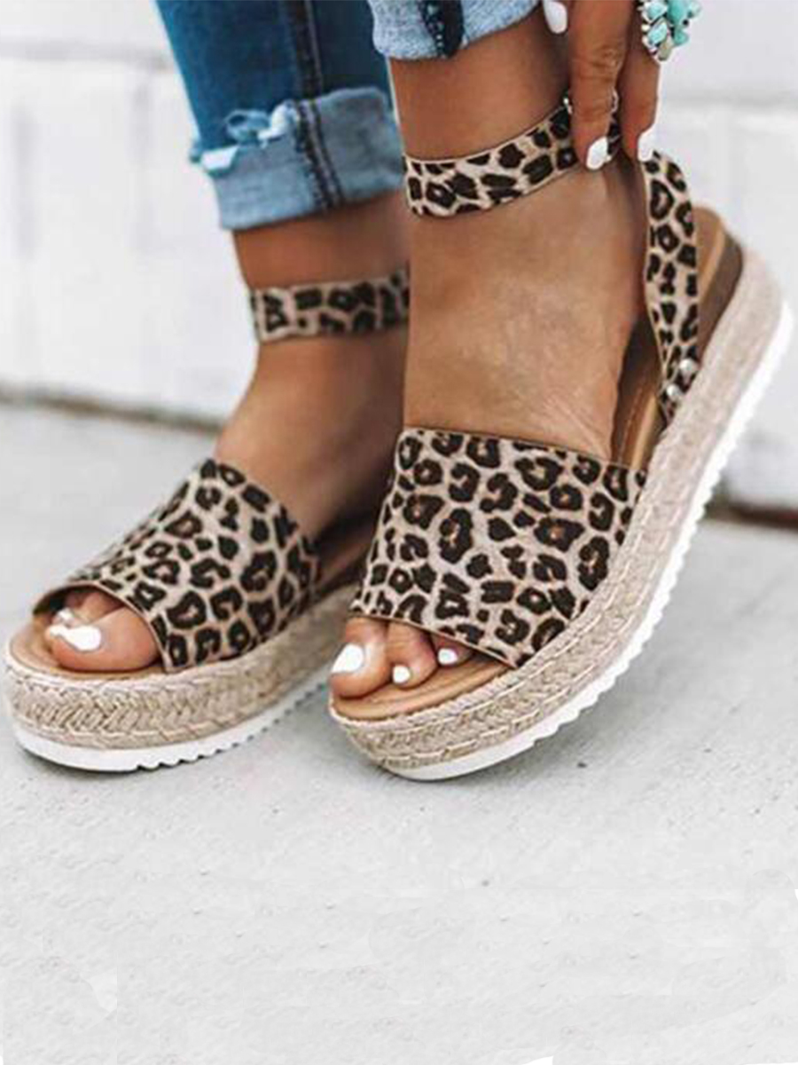 

Lovely Casual Leopard Print High Sole Platform Shoes