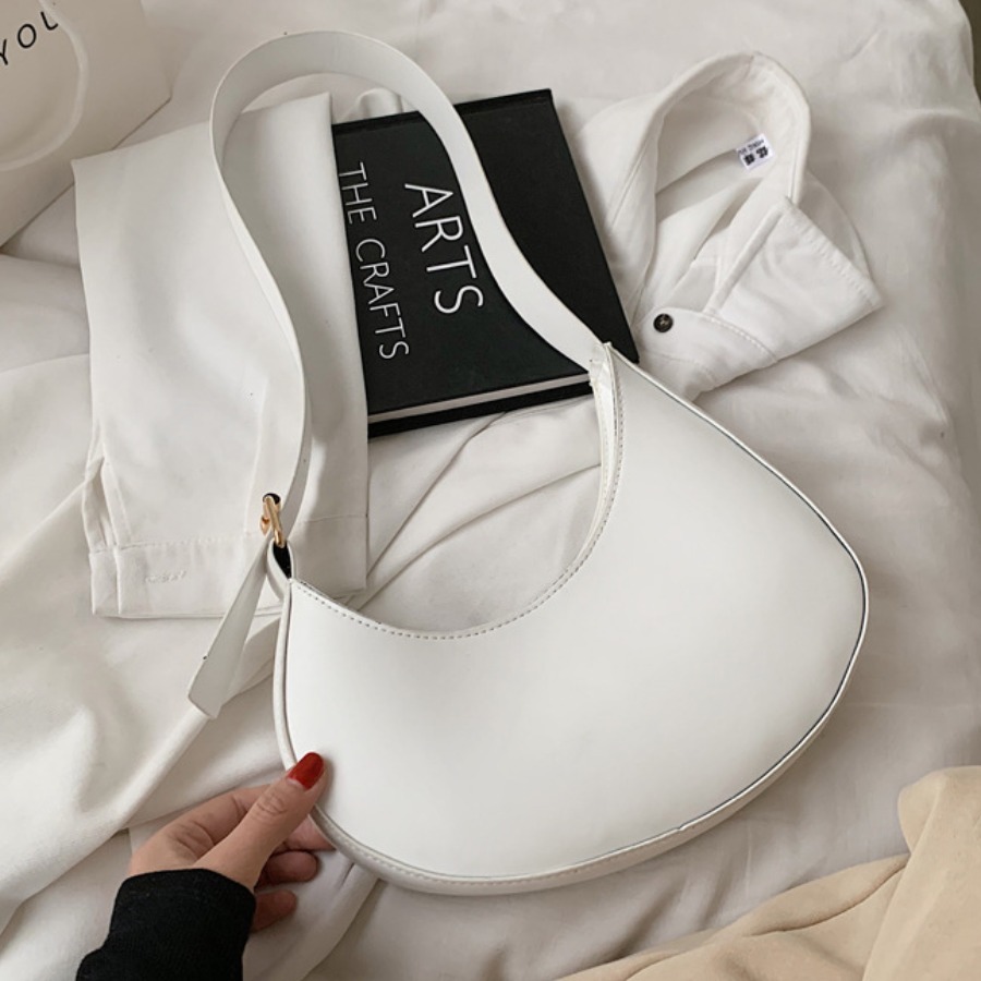 

LW Casual Crescent White Shoulder Bag