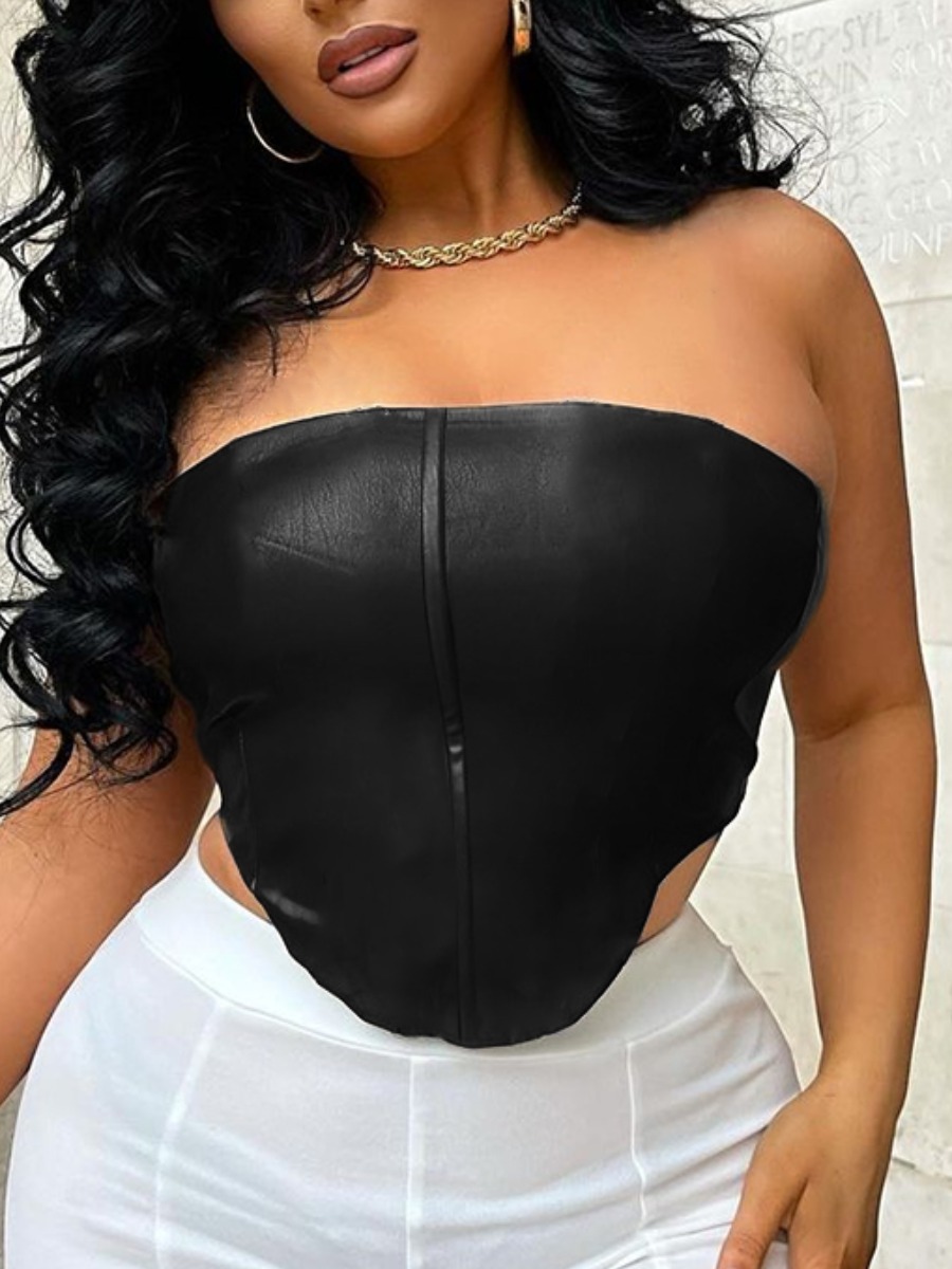 

Lovely Street Off The Shoulder Basic Skinny Black Camisole