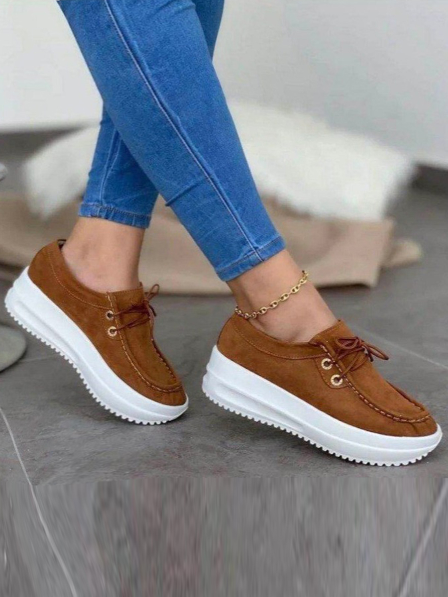 

LW Casual High Sole Brown Platform Shoes