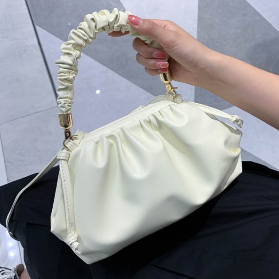 

LW Casual Fold Design White Crossbody Bag