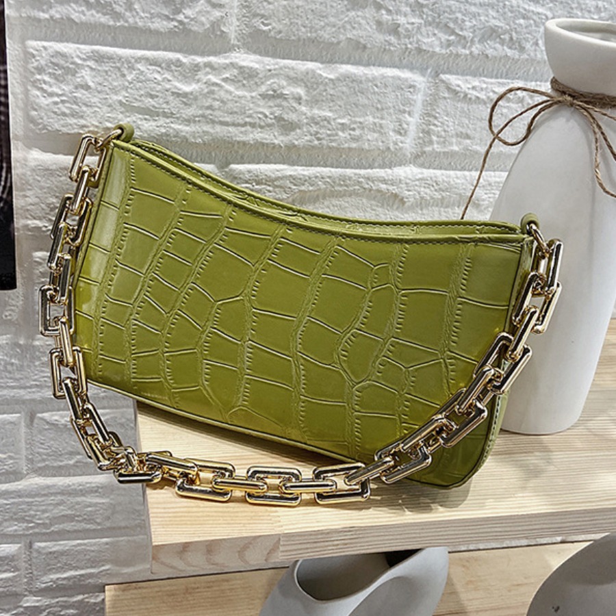 

Lovely Casual Chain Strap Green Shoulder Bag