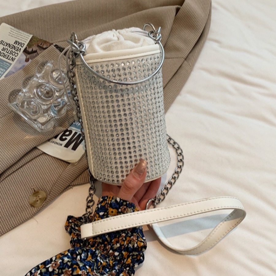 

Lovely Casual Cylindrical White Crossbody Bag