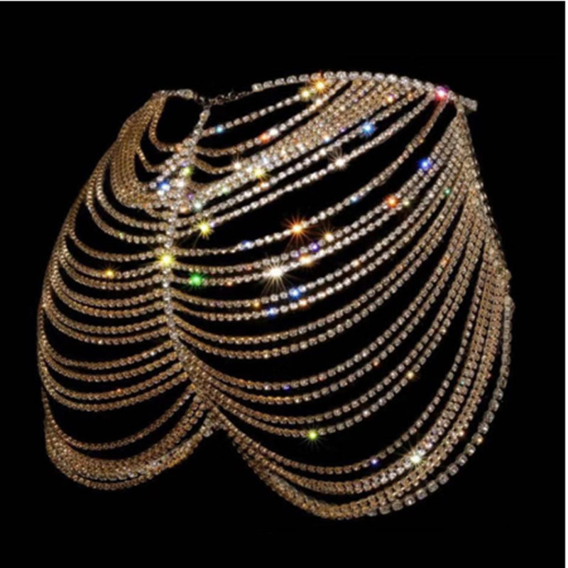 

LW SXY Sequined Gold Multilayer Body Chain