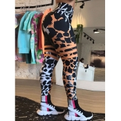 LW Plus Size High Waist Leopard Print Pants