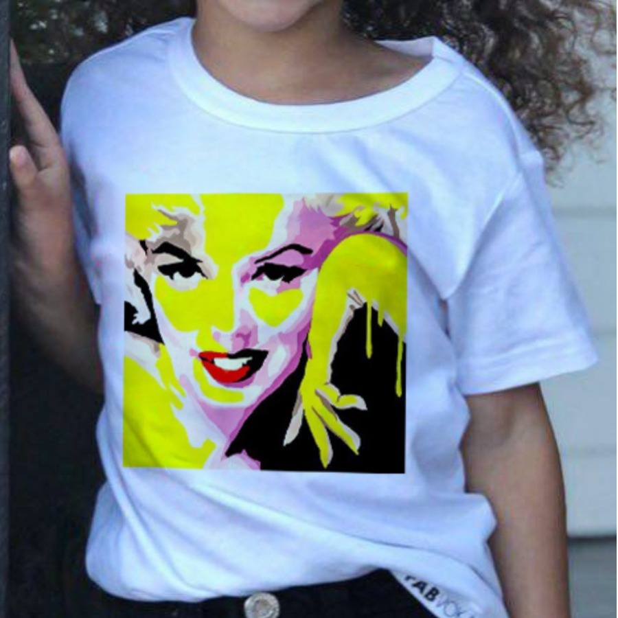 

Lovely Girl Casual O Neck Graffiti Print White T-shirt