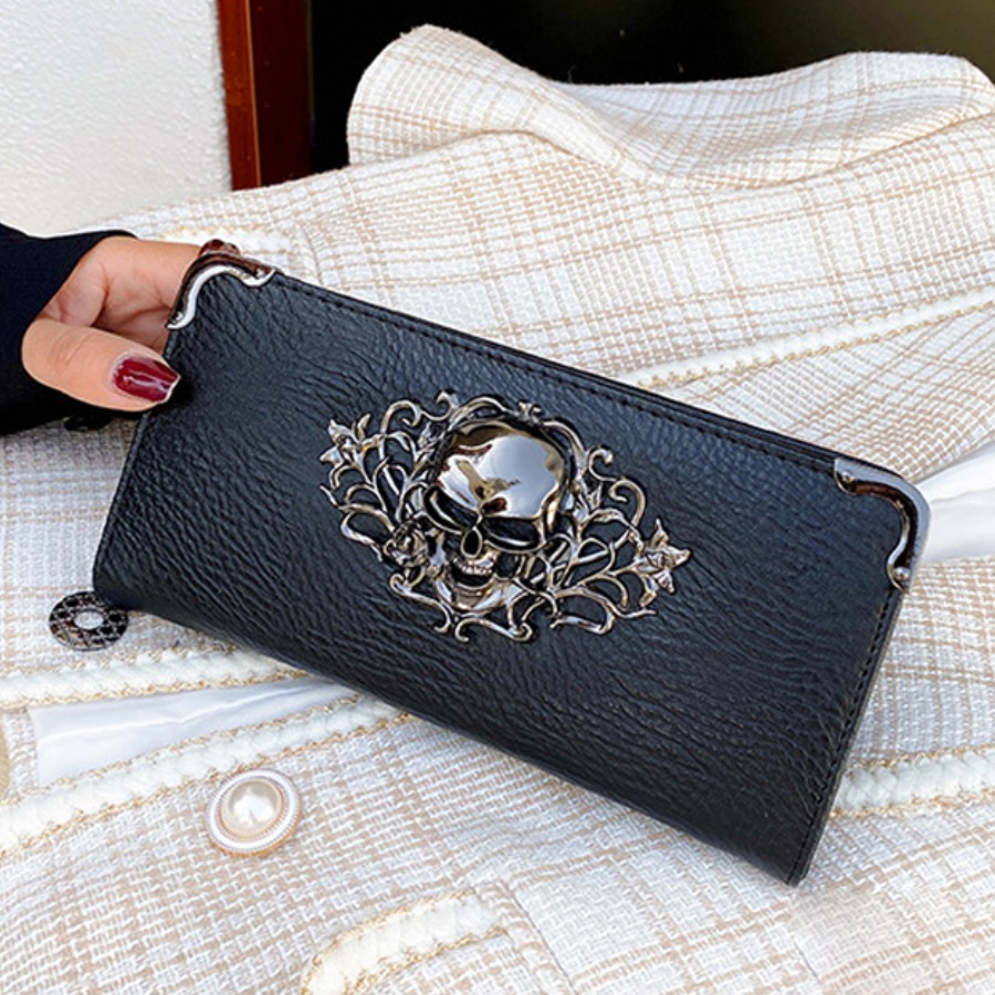 

LW Casual Skull Decoration Black Wallet