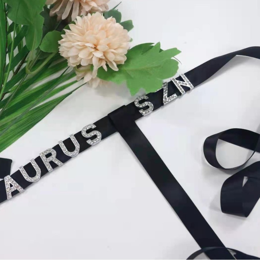 

Lovely Taurus Sexy Letter Decoration Carbon Black Body Chain