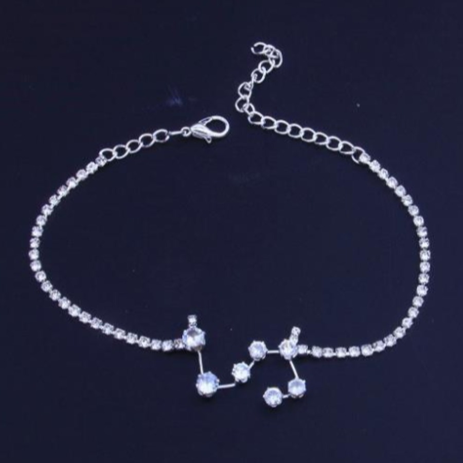 

Lovely Leo Casual Pearl Chain Decoration Grey Black Body Chain